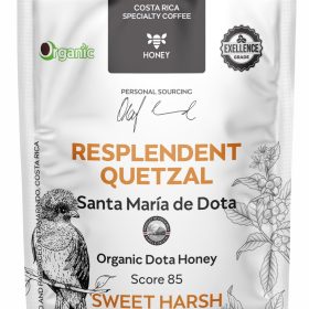Organic honey process coffee from Dota Costa Rica – Resplendent Quetzal by Nordico FRONT