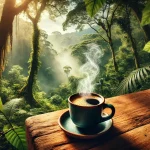Coffee Cup on rustic table