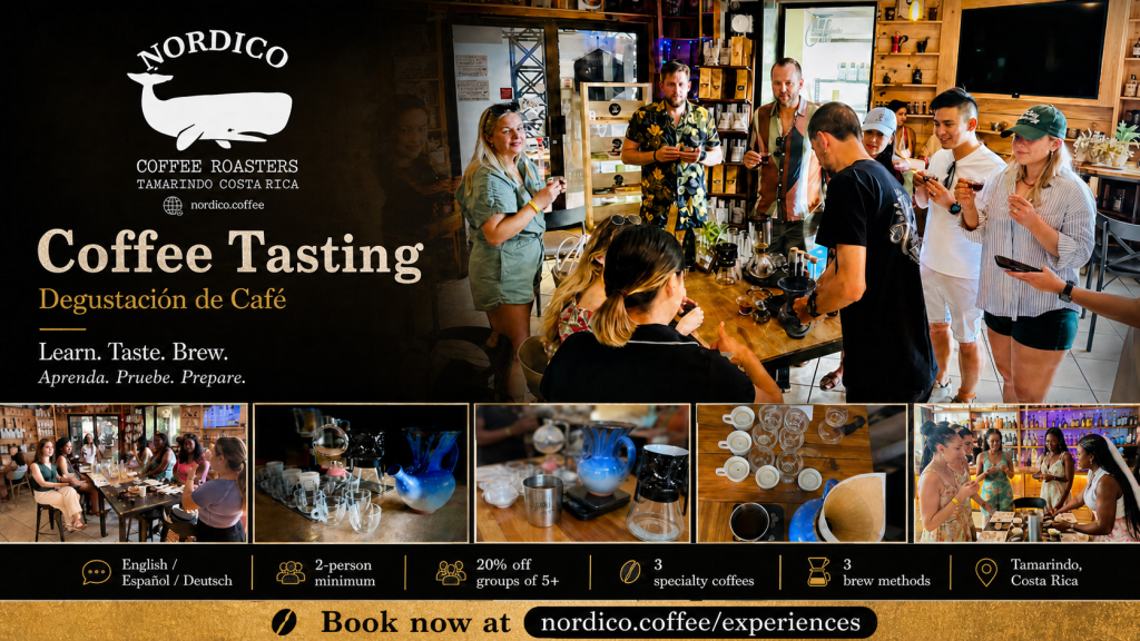 Coffee tasting in Tamarindo, Costa Rica at Nordico Coffee Roasters