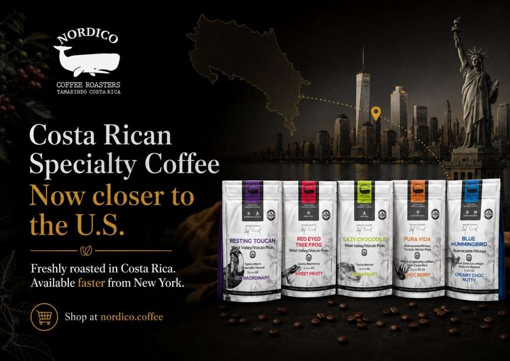 Costa Rican specialty coffee USA customers can order faster from Nordico Coffee Roasters New York stock